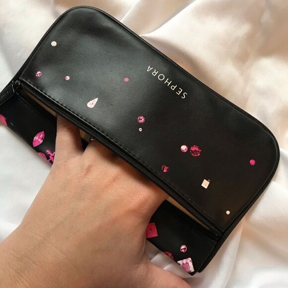 Sephora Makeup Bag Travel Zipper Brand New - Picture 3 of 4